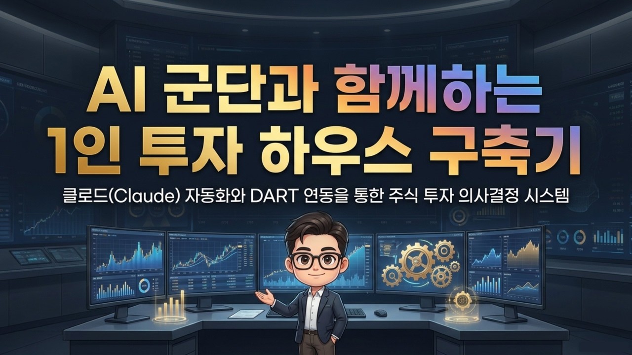 클로드로 구축하는 '1인 AI 투자 하우스' 완벽 가이드 (DART 연동 및 자동화) | 뇌동매매 막는 클로드 DART 투자 자동