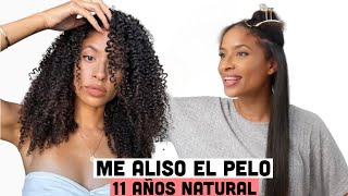 Me aliso mi pelo después de 11 años natural sin desrizado :: Cabello rizado crespo