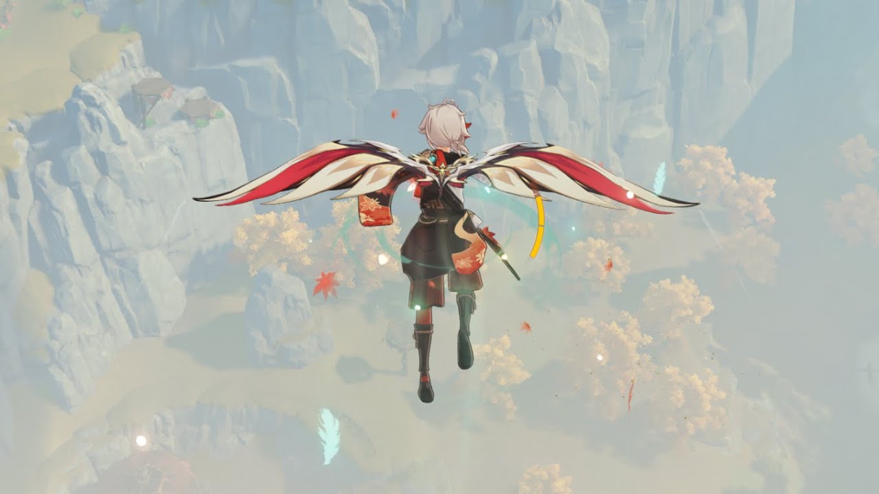 Kazuha with KFC Wing Glider (Wings of Feasting) Showcase YouTube