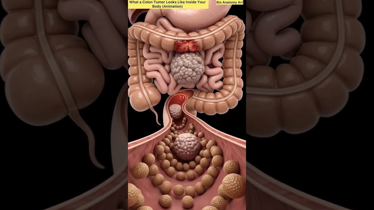 What a Colon Tumor Looks Like Inside Your Body (Medical Animation)| Bio Anatomy Art | Gut Health