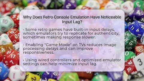 Why Does Retro Console Emulation Have Noticeable Input Lag? - Video Gamers Vault