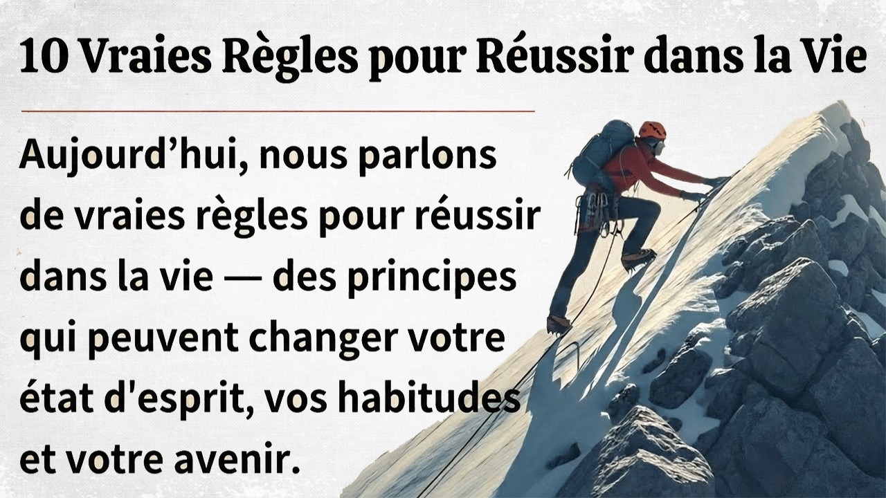 10 vraies règles pour réussir dans la vie || Apprenez le français avec des histoires simples (A1–A2)