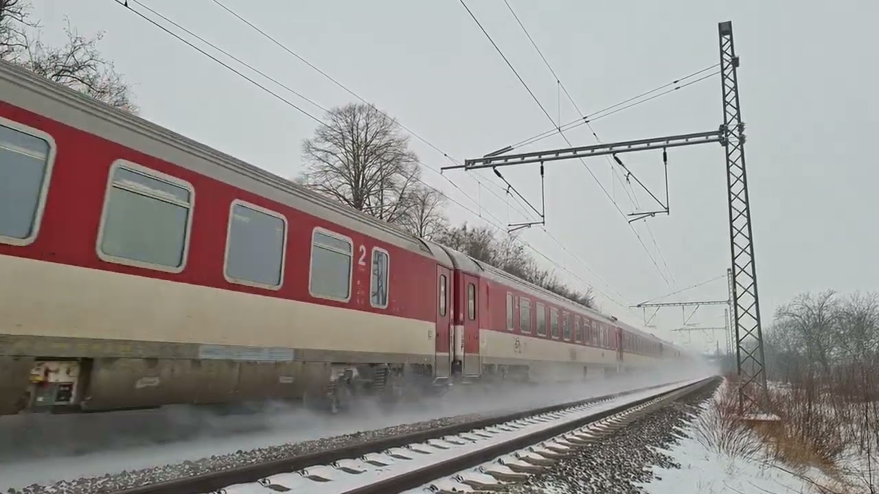 Zima na železnici v Ilave. Zima 2026