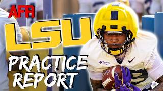 LSU Practice Report: Trey'Dez Green Scores, Caden Durham Fumbles | WR Depth & LB Rotation Profile
