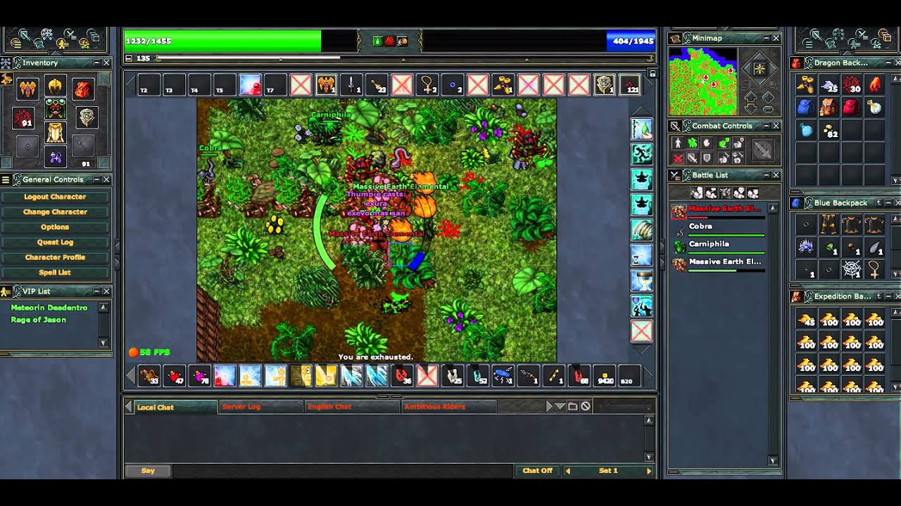 Tibia Paladin Giant Spider Hunt at Forbidden Lands 