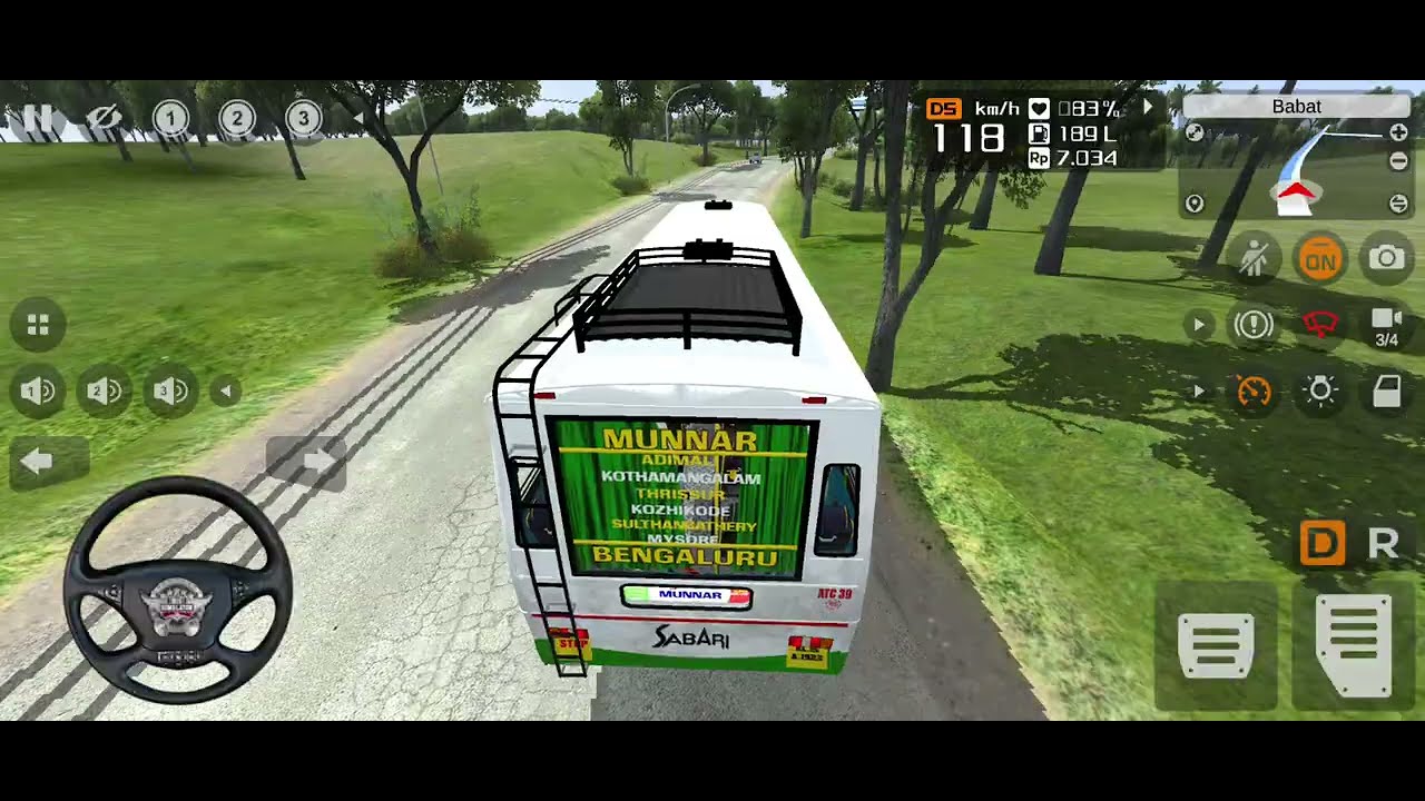 Pessenger Bus Driving Off-road 😈 Indian KSRT Travel Bus simulator indonesia, Cargo City bus 