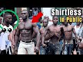 Jacked african bodybuilder becoming the real alpha male 