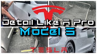 Deep Cleaning Tesla Model 3- Pet Hair, Tar and ROAD BOOGERS Galore! by Attention 2 Details w/ Chelsea 3,471 views 1 month ago 14 minutes, 30 seconds