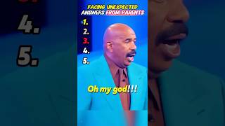 Facing unexpected answers from parents #Steve #FamilyFeud #answers #Funny #shorts