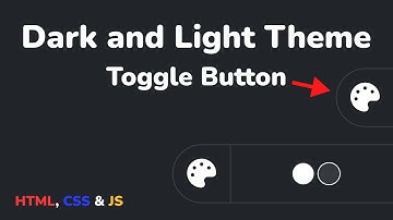 Светлая и темная темы кнопка переключатель HTML, CSS & JS || Dark and Light Theme using jQuery