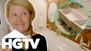 Dave & Jenny Create A Unique Sink Based On Cement Troughs Used To Feed Pigs | Fixer To Fabulous