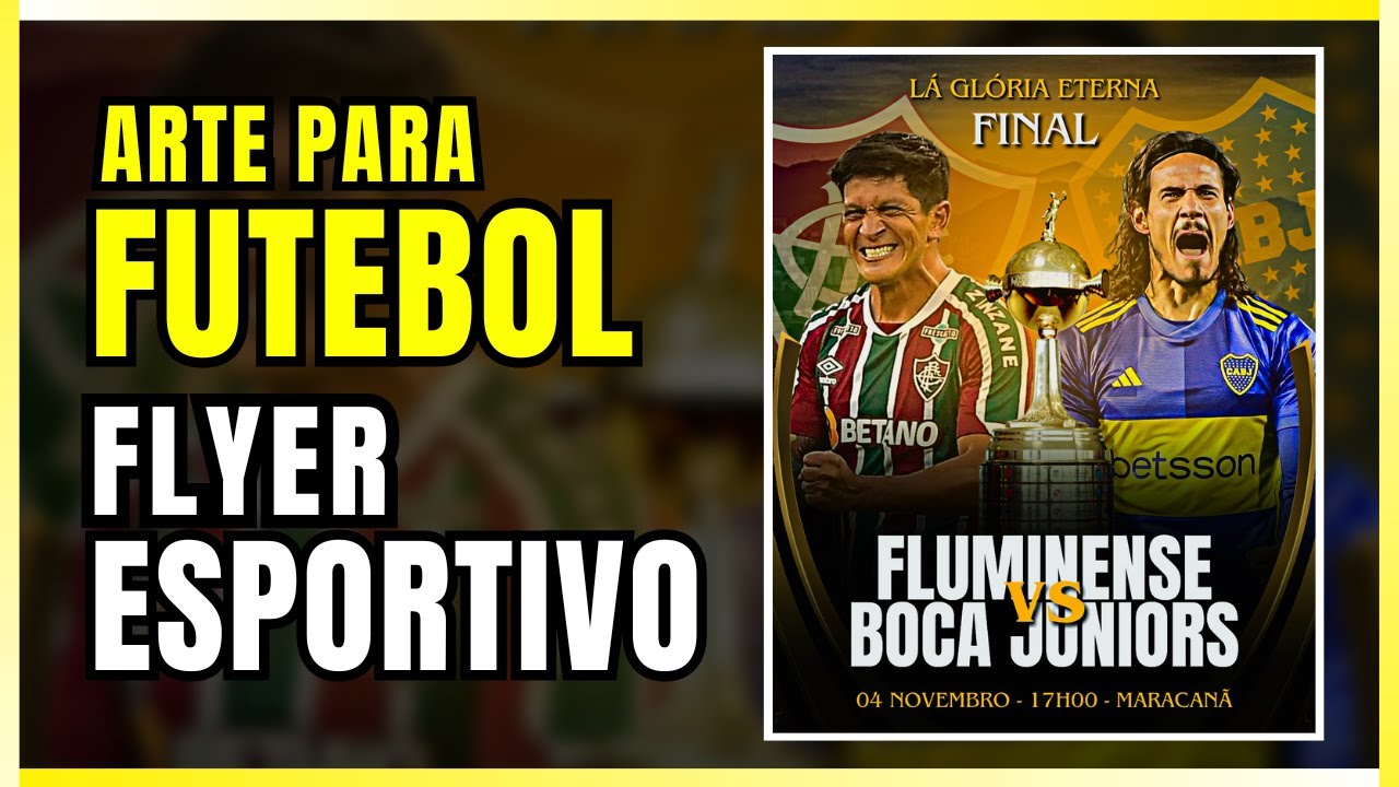 CRIANDO FLYER  FINAL DA LIBERTADORES 2023 NO CANVA
