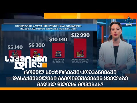 რომელ სექტორებში/კომპანიებში დასაქმებულები გამოიმუშავებენ ყველაზე მაღალ წლიურ მოგებას?