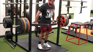 Dead-Squat Bar "Scrape the Rack" Deadlifts (Quad Emphasis)