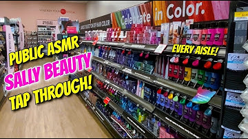 Public ASMR 🥳 Fast Tapping at Sally Beauty!💄EVERY Aisle + Crinkles Scratching Tracing & More