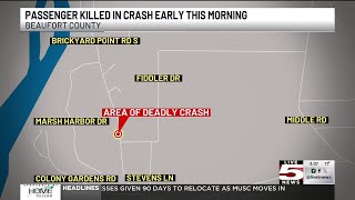 VIDEO: 1 killed, 1 hospitalized in Beaufort County crash between car and tree