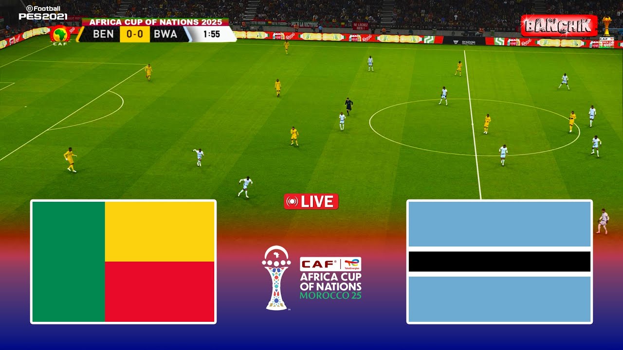 🔴BENIN vs BOTSWANA - CAF Africa Cup of Nations 2025 Match | Pes 21 Simulation Gameplay