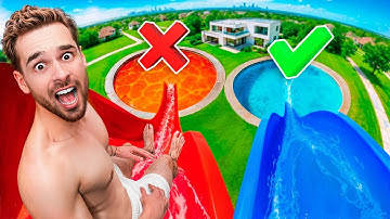 Kies Niet De Verkeerde Waterglijbaan! *Challenge*