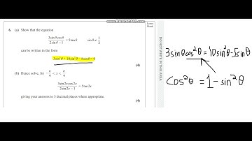 WMA12/01 Pure Mathematics (P2) *Jan 2021* Q6 (Trignometric Functions)
