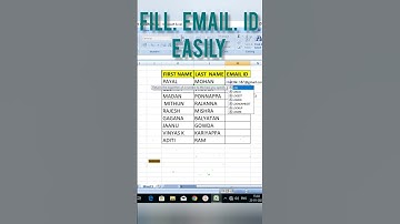 Excel Easy Tips and Tricks Generate Mail ID #shorts #excel #youtube #viral