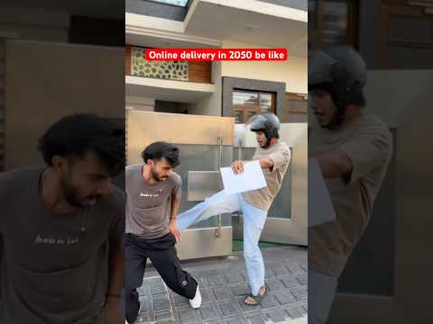 Online delivery in 2050 be like ~ #funnyvideo #comedy #funny #ytshorts #shorts #fun #relatable