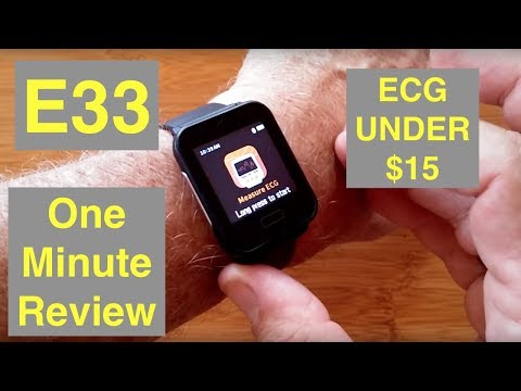 Bakeey E33 Featured Apple Watch Shaped ECG IP67 Waterproof Smartwatch for $15: One Minute Overview