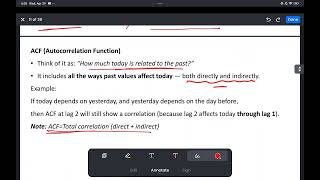 Aurto correlation function (ACF) and Partial Autocorrelation Function (PACF)