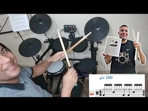 Como tocar esse groove na bateria (aula básico) #drums #bateria #batera #comotocarbateria