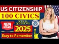2025 random 100 civics questions and answers - U.S. citizenship interview I N400 Interview #n400