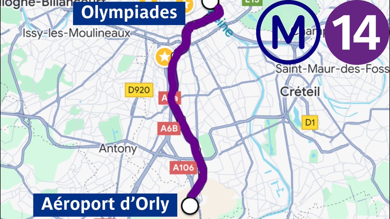 [4K] Ligne 14 RATP : PROLONGEMENT entre Olympiades et l’Aéroport d’Orly (+CabRide)