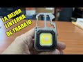 Linterna de trabajo COB con gran potencia, durabilidad, y muy barata 2025