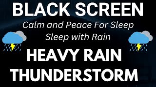 Defeat Insomnia in 3 Minutes with Heavy Rainstorm & Thunder Bombarded on a Tin Roof in Park at Night