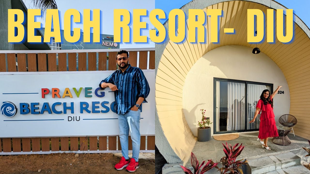 Praveg Beach Resort in Diu (दीव) I Ghoghla Beach I Private beach I KISHANI VLOGS 