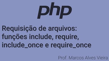 Linguagem PHP - Requisição de arquivos - Prof. Marcos Alves Vieira