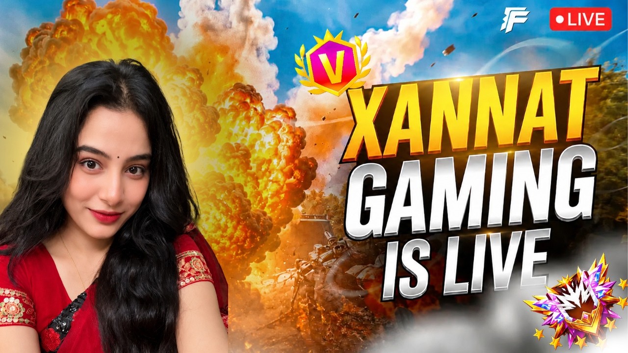 OLD AWM QUEEN Xannat Gaming is Back Bro 🔥😎 V Badge Lobby 😱FreeFire  Livestream 🔴#FreeFire  #fflive