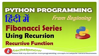 Program of Fibonacci Series Using Recursion In Python |Fibonacci Series Recursion and Memorization