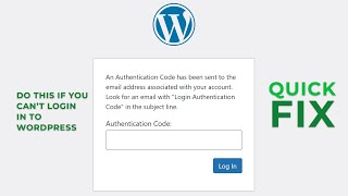 FIXED: WordPress Authentication Code Error