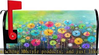 Seasonal Nature Spring Summer Autumn Winter Flowers Mailbox Covers Standard Size Abstract Floral Wa