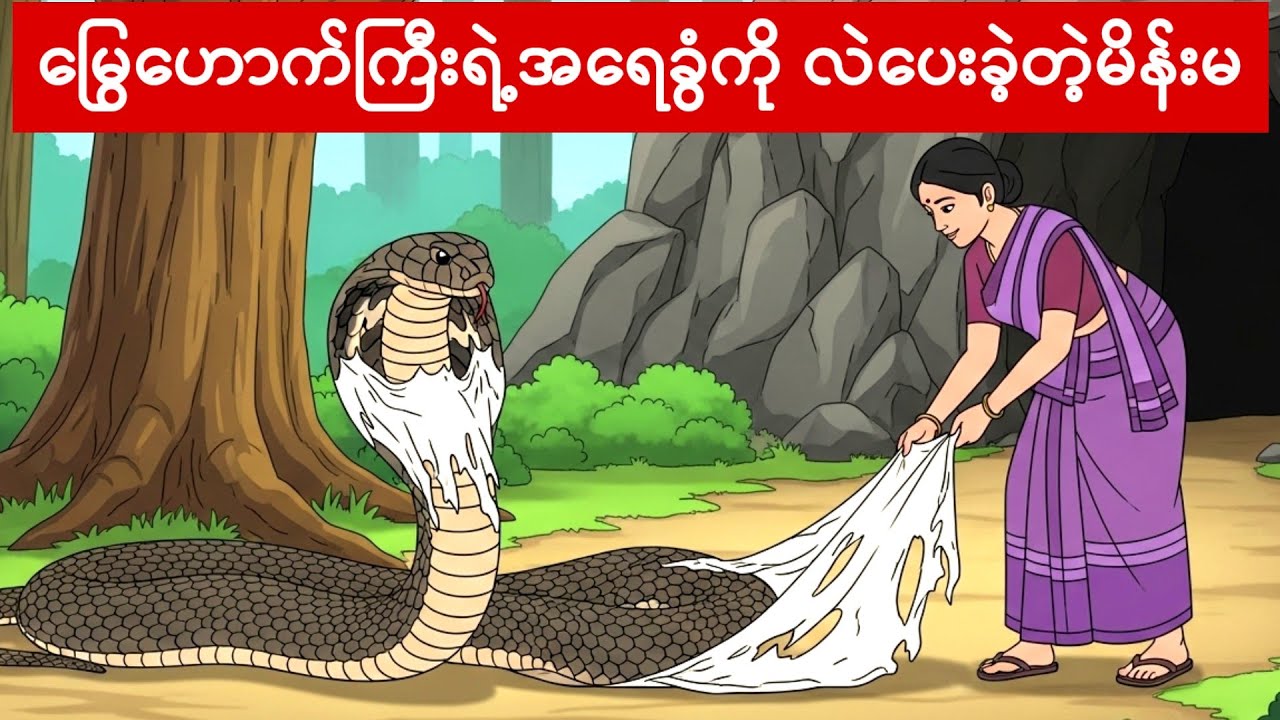 မြွေဟောက်ကြီးရဲ့ အရေခွံကို လဲပေးခဲ့တဲ့ မိန်းမ