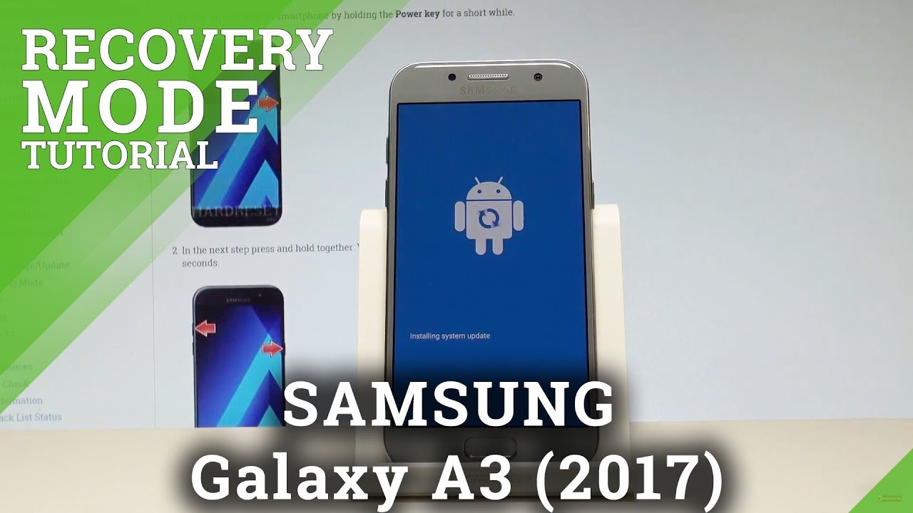 How to Open Recovery Mode in SAMSUNG Galaxy A3 (2017) - Exit Recovery |HardReset.Info - YouTube