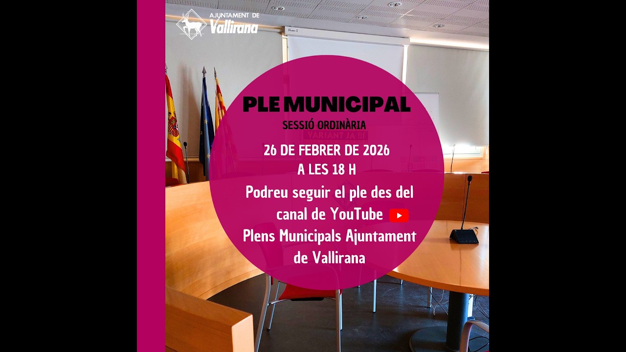 Ple ordinari  - 26 de febrer de 2026