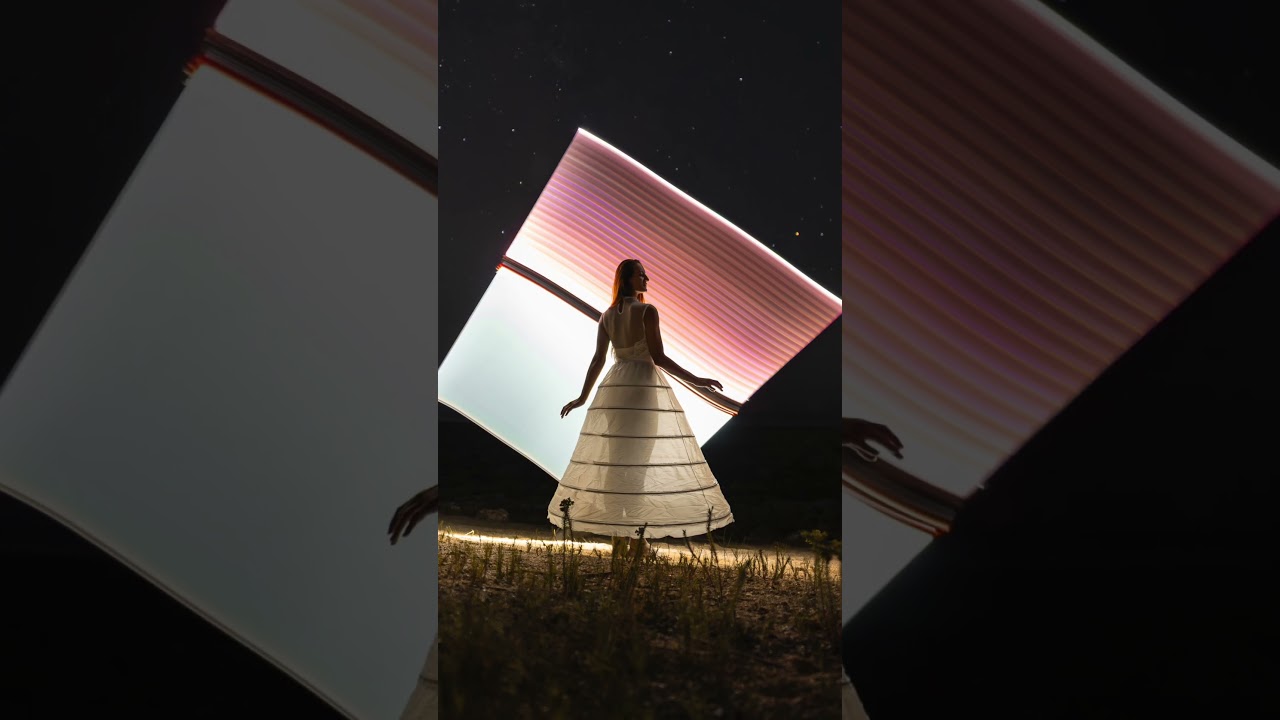 Double Tube Light-Painting with Ilenia
