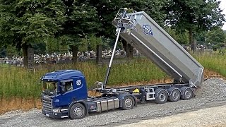 Scania P450 unload trailer
