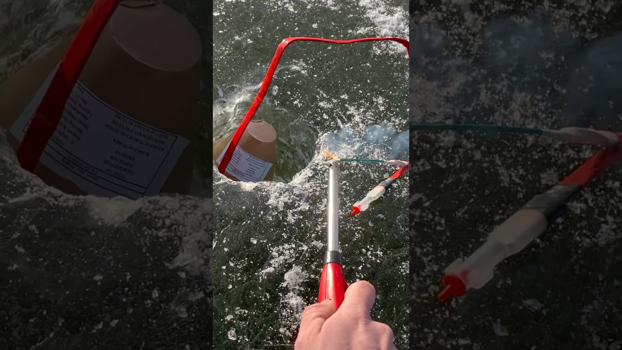 This is what a 4” mortar does to 8” thick ice 🤯 