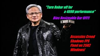 It seems Nvidia don't care about Rebar anymore ? Turned off fixed Assassins Creed Shadows FPS 25H2
