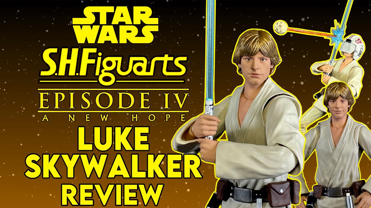 Figura De Acción S.H. Figuarts Luke Skywalker De Star Wars: Episodio IV, Versión Reeditada, Con Tecnología De Coloración Digital Y Accesorios, Aprox. 150 Mm De Altura