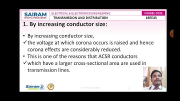 Lecture Video 2 18EE43 Module 4  Methods of reducing corona Dr  K V Ramanareddy