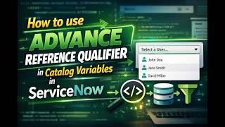 How to use advance reference qualifier in catalog variables in #servicenow