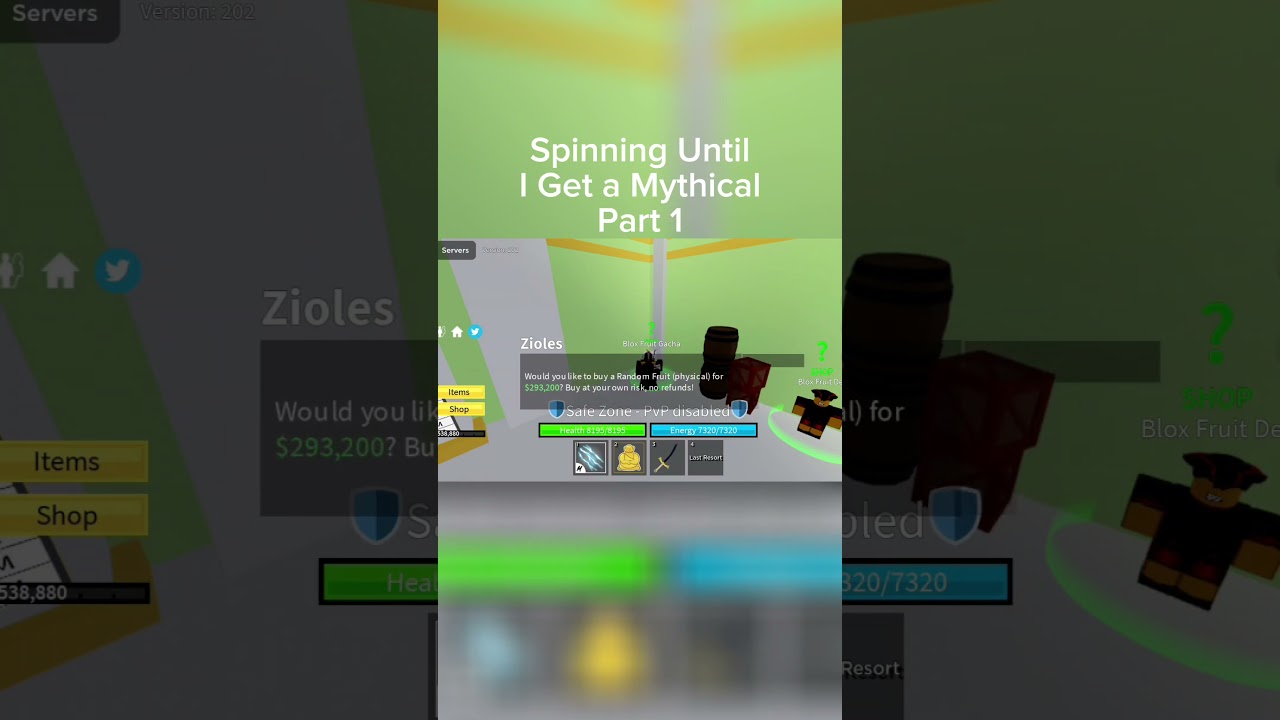 Blox Fruits Spinning Until a Mythical 