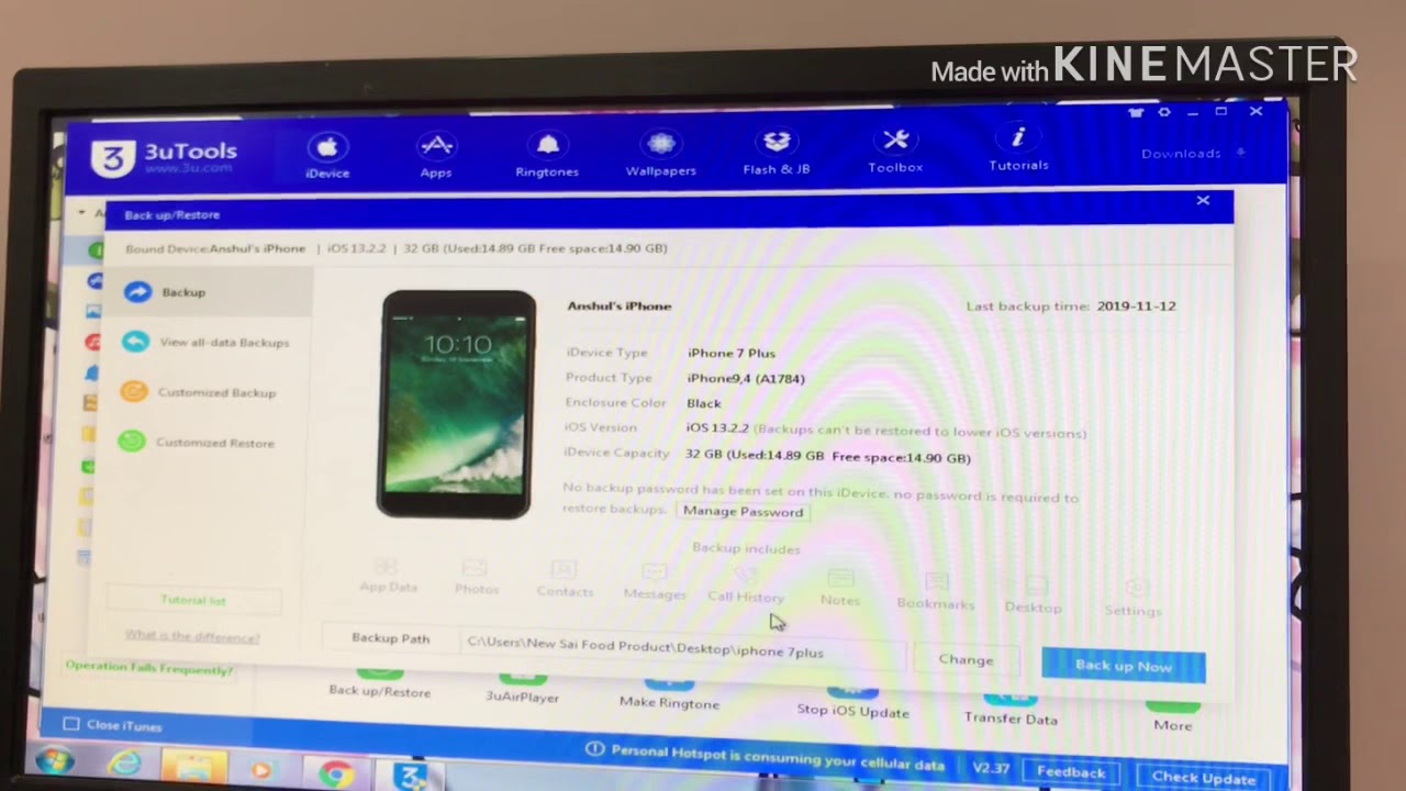 How to backup and Restore Iphone 3utools iOS data backup/Restore iphone